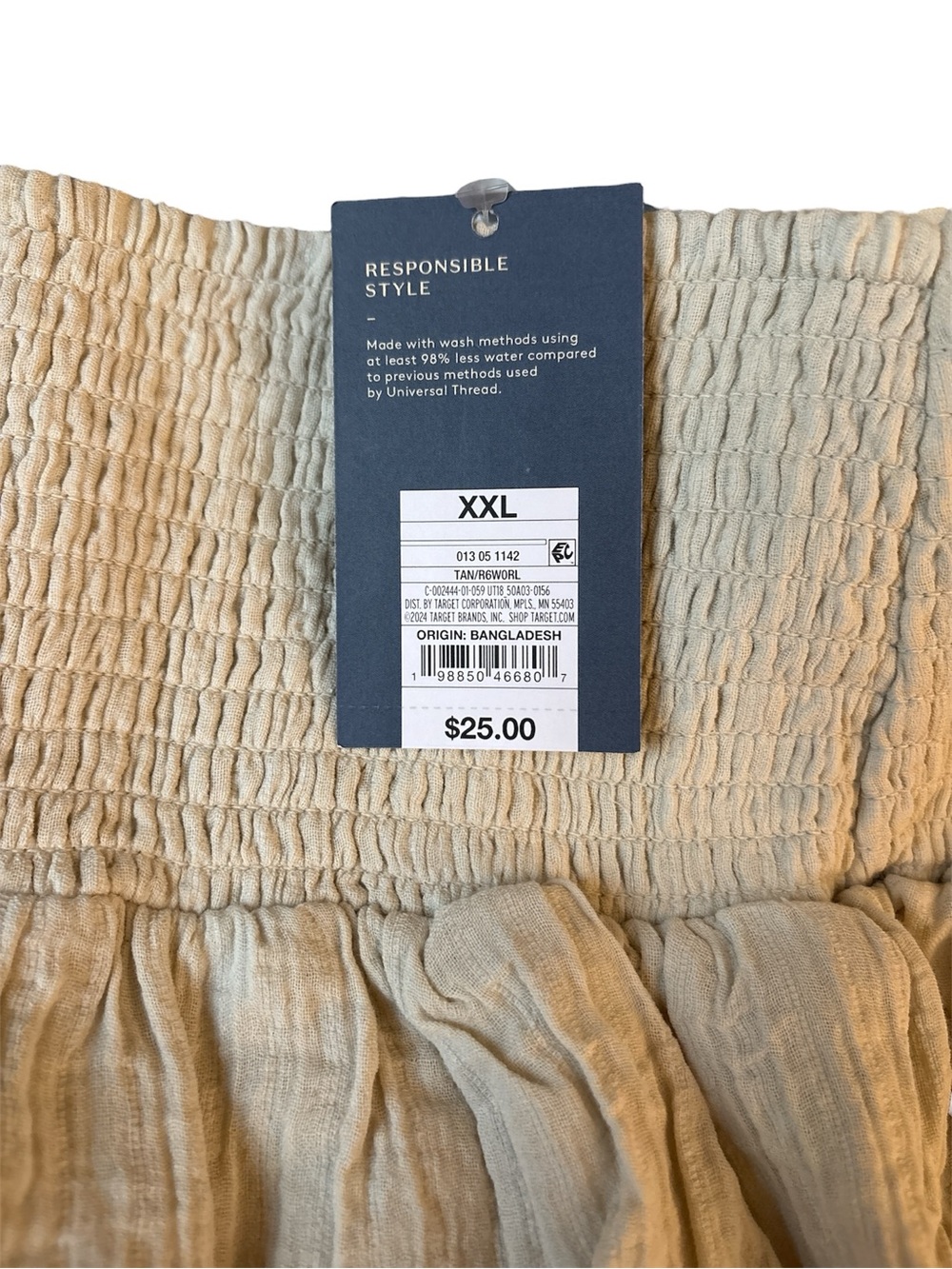 Universal Thread Tan Tiered Mini Skirt Stretch Waist Size XXL NWT - Picture 3 of 3